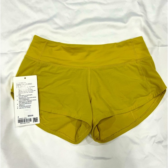 lululemon size two speed ups yellow - Picture 1 of 2